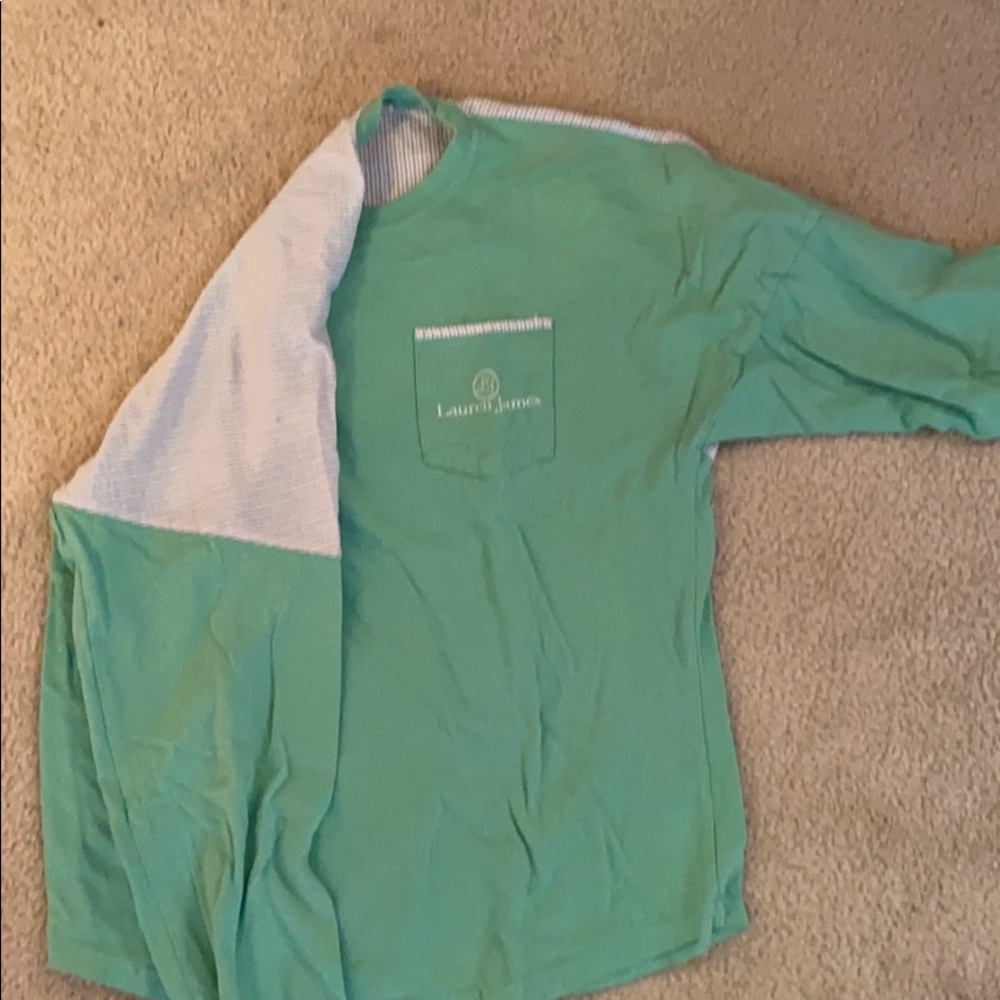 Lauren James long-sleeved seersucker shirt